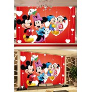 爱心迪士尼米奇老鼠浪漫儿童房客厅背景墙